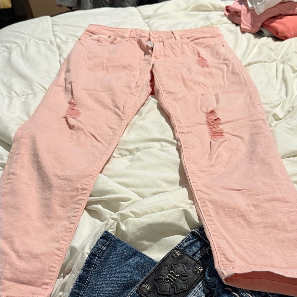 Michael Kors Light Pink Cropped Jeans